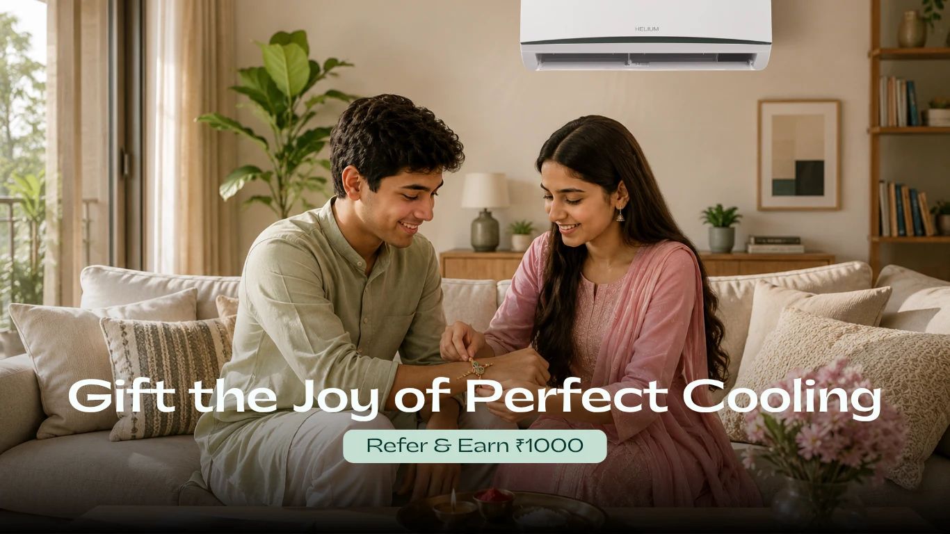 Gift the joy of perfect cooling. Refer and earn with Helium Air